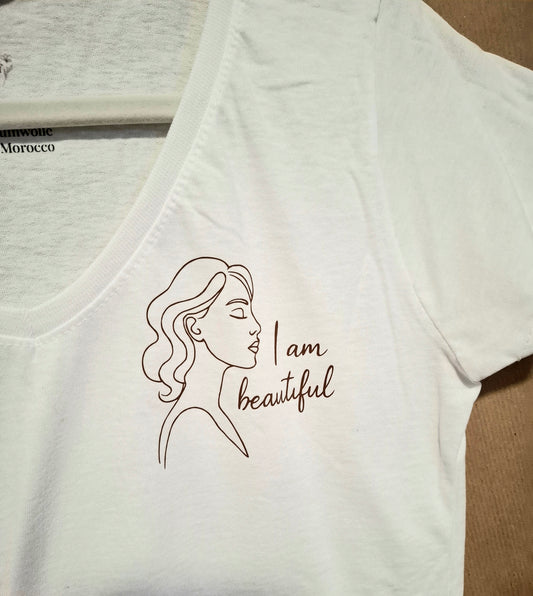 T-Shirt Silhouette, I am beautiful, mama, myself & I