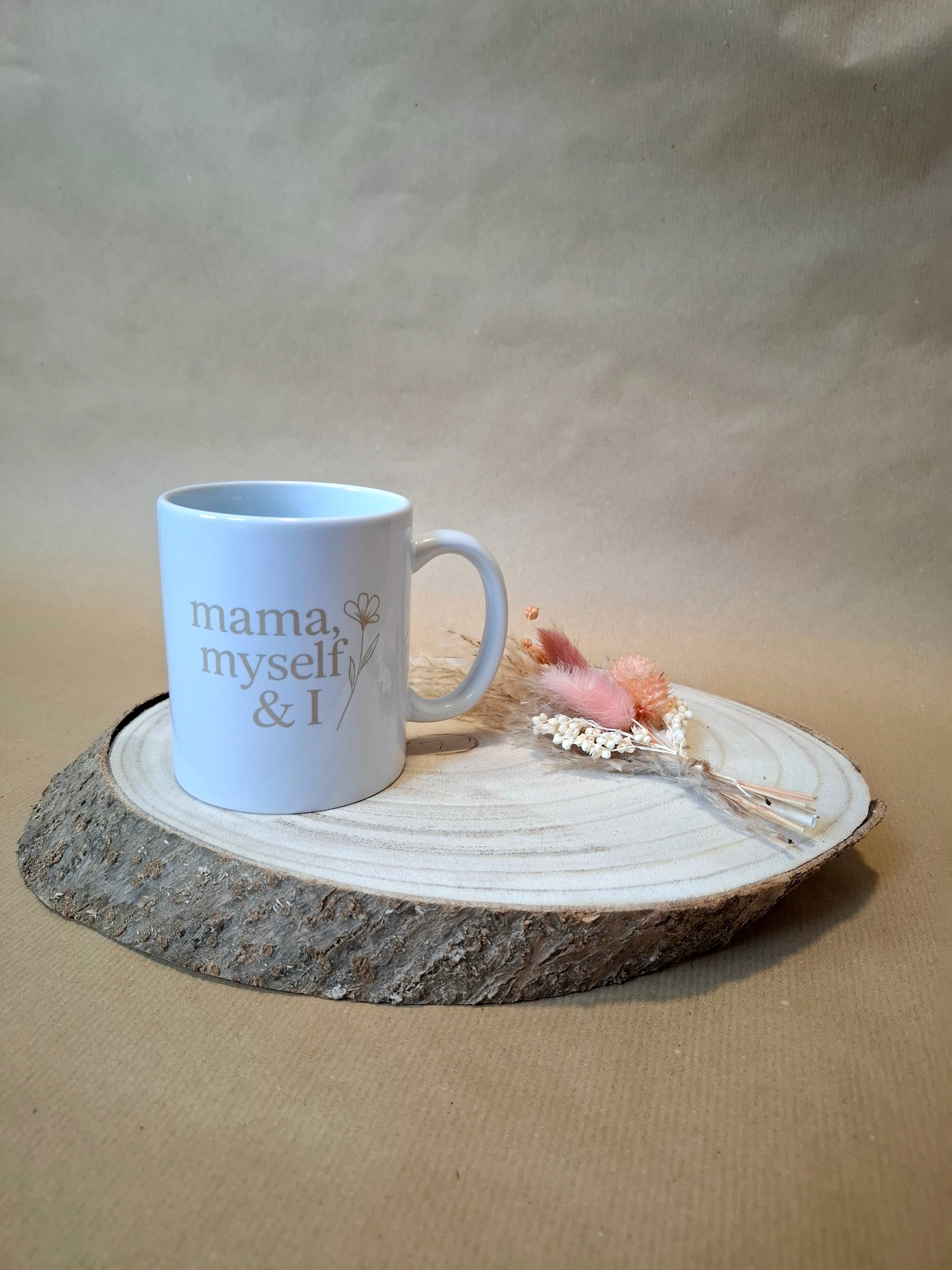 Keramiktasse, 340ml, mama, myself & I Logo