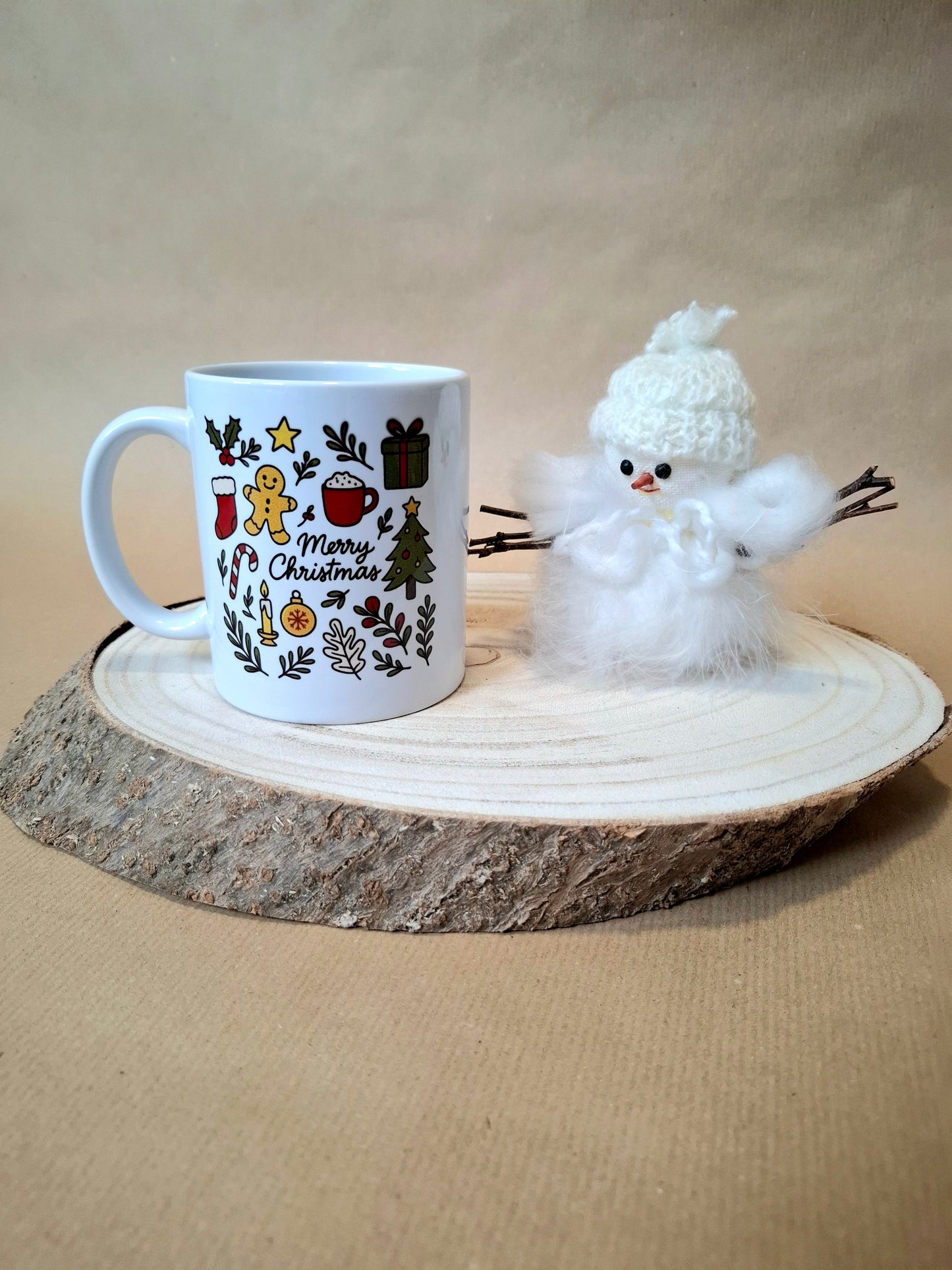 Keramiktasse, 340ml, Weihnachtstasse, Merry Christmas