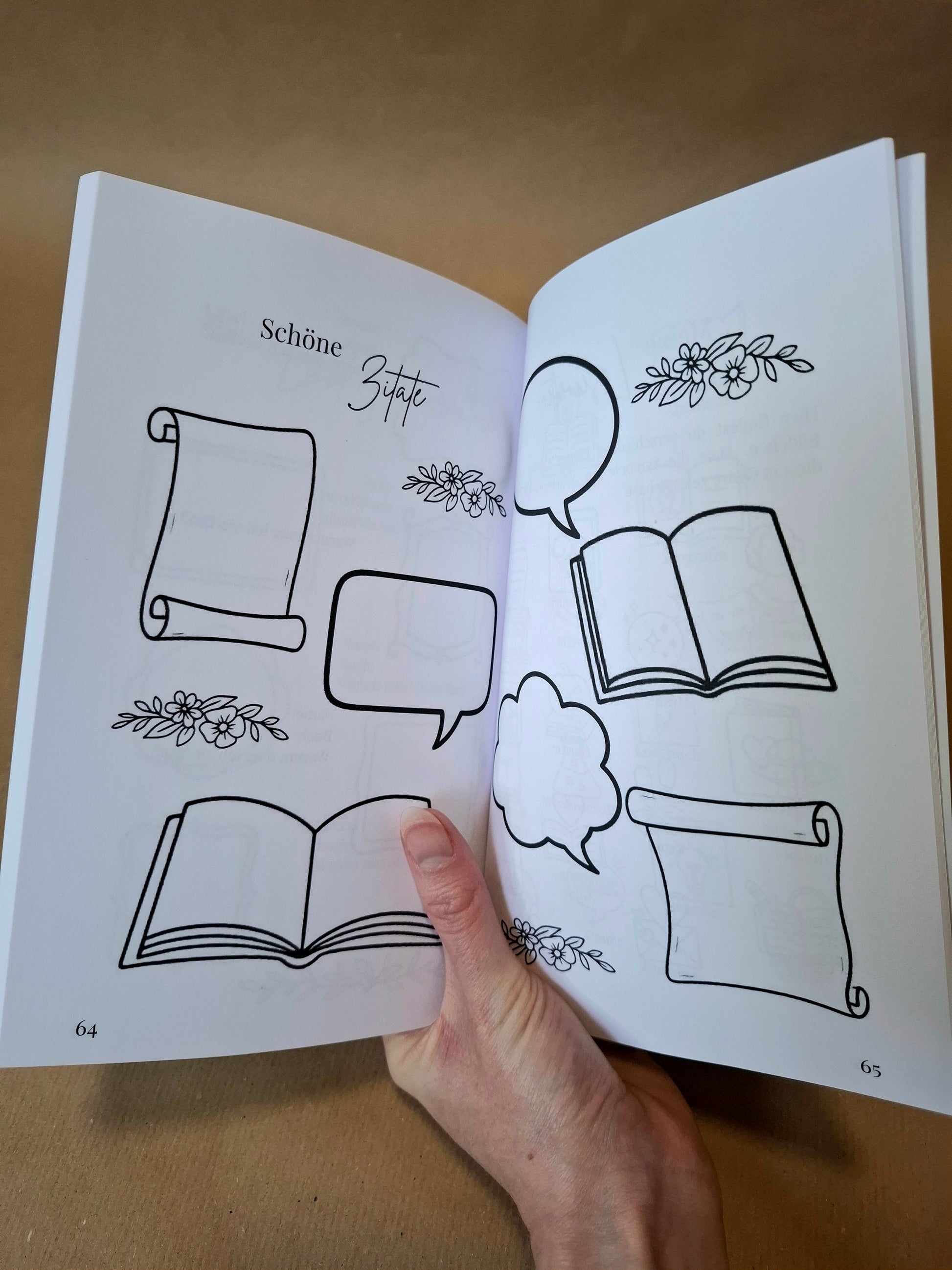 Lesejournal im minimalstischem schwarz/weiß Design