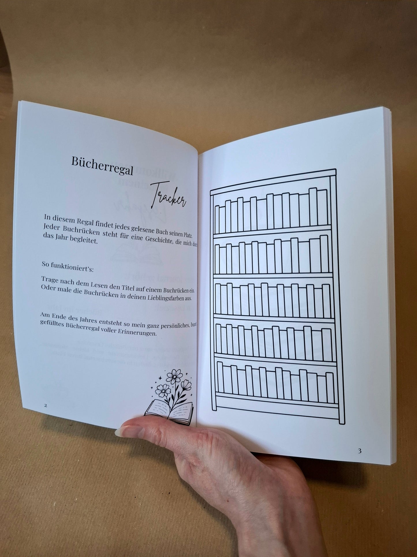 Lesejournal im minimalstischem schwarz/weiß Design