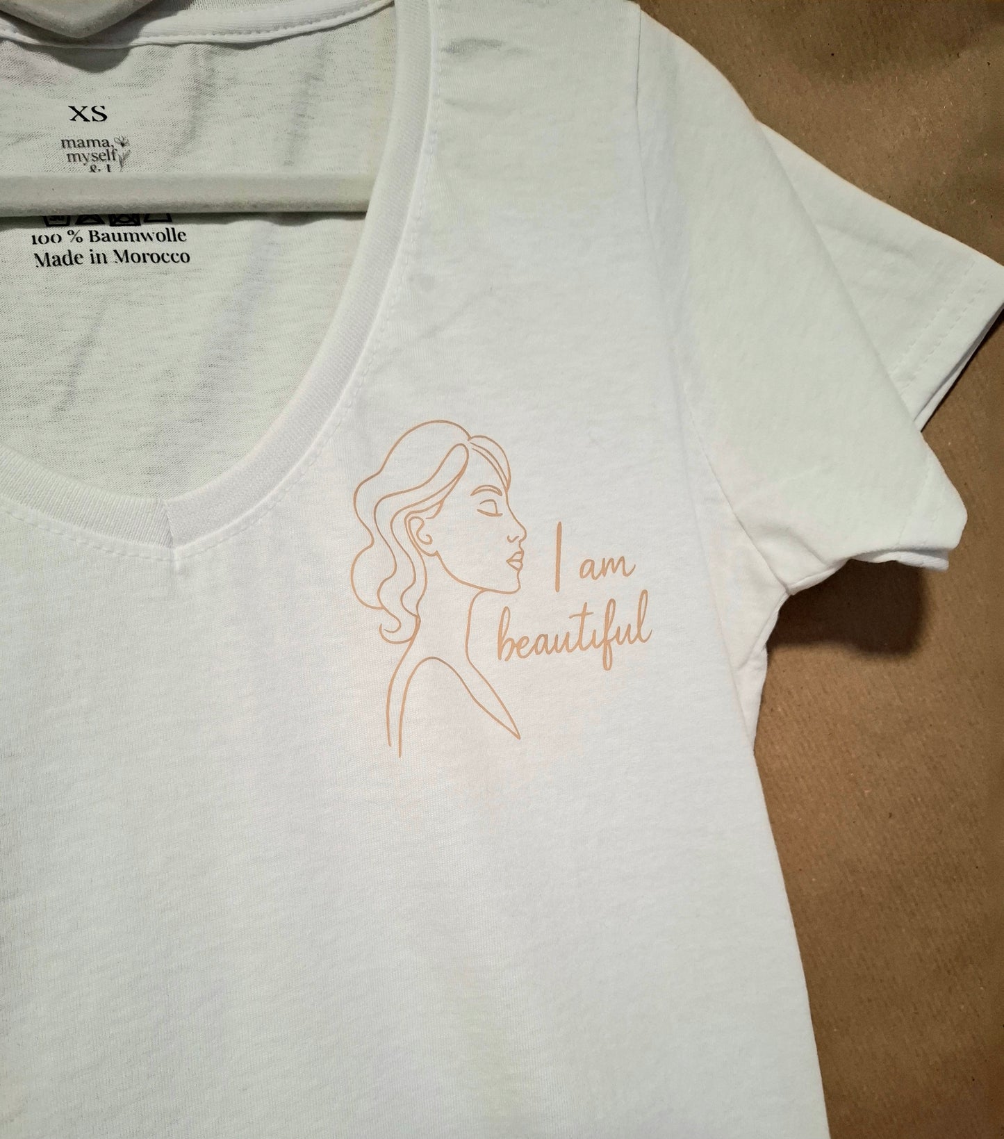 T-Shirt Silhouette, I am beautiful, mama, myself & I