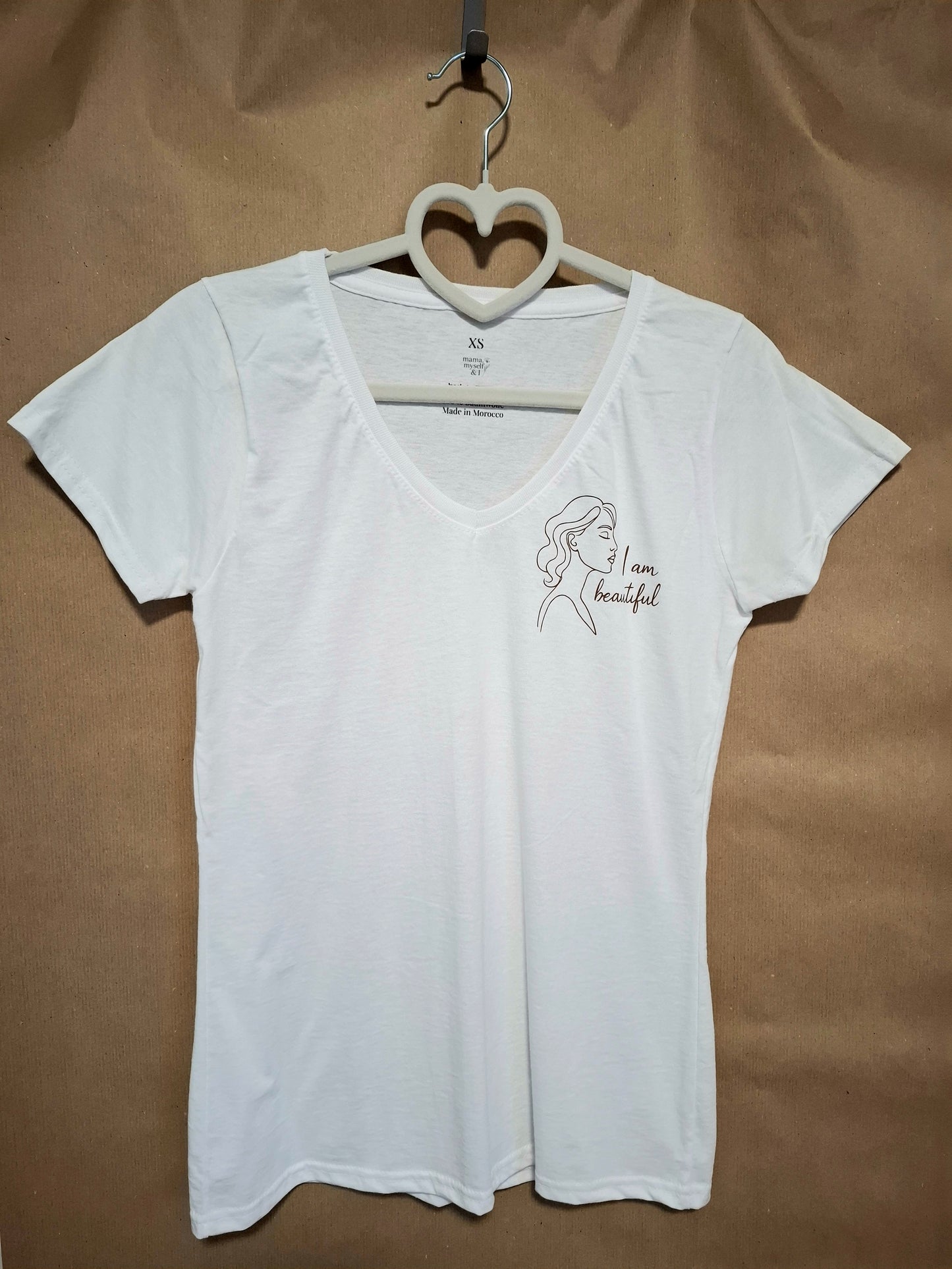 T-Shirt Silhouette, I am beautiful, mama, myself & I